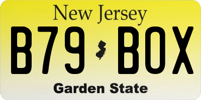 NJ license plate B79BOX