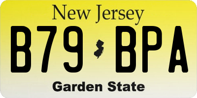NJ license plate B79BPA
