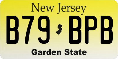 NJ license plate B79BPB