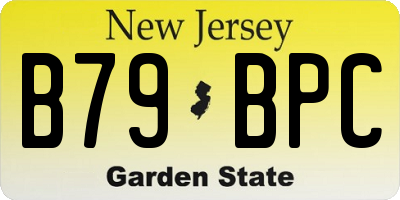 NJ license plate B79BPC