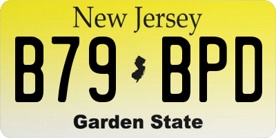 NJ license plate B79BPD