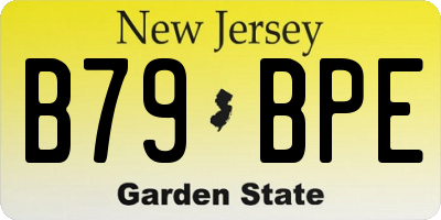 NJ license plate B79BPE