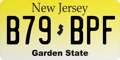 NJ license plate B79BPF