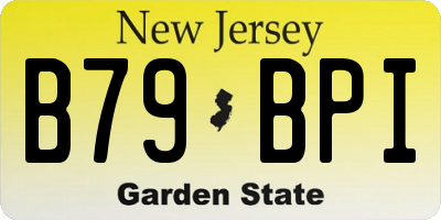 NJ license plate B79BPI
