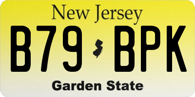 NJ license plate B79BPK
