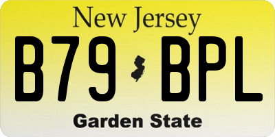 NJ license plate B79BPL