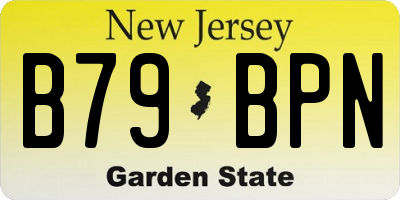 NJ license plate B79BPN