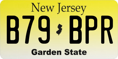 NJ license plate B79BPR