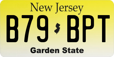 NJ license plate B79BPT