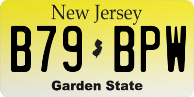 NJ license plate B79BPW