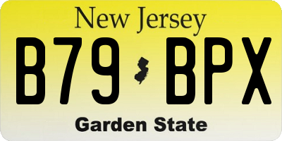 NJ license plate B79BPX