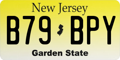 NJ license plate B79BPY