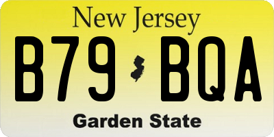 NJ license plate B79BQA