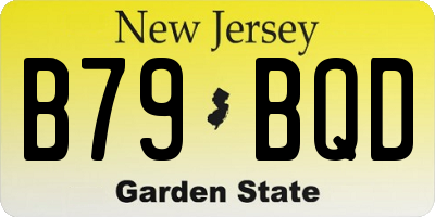 NJ license plate B79BQD