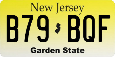 NJ license plate B79BQF