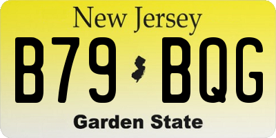 NJ license plate B79BQG