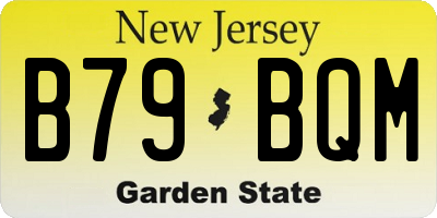 NJ license plate B79BQM