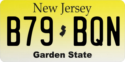 NJ license plate B79BQN