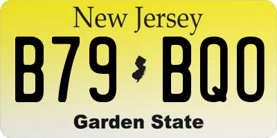 NJ license plate B79BQO