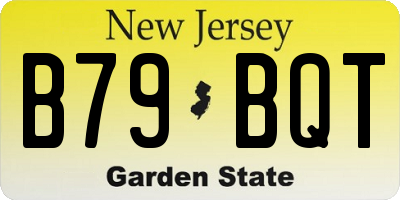 NJ license plate B79BQT