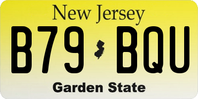 NJ license plate B79BQU