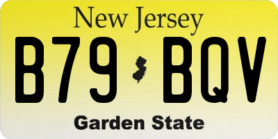 NJ license plate B79BQV