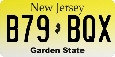NJ license plate B79BQX