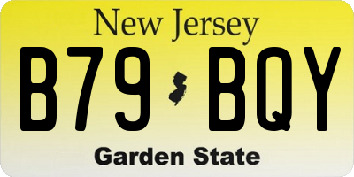NJ license plate B79BQY