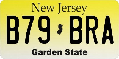 NJ license plate B79BRA