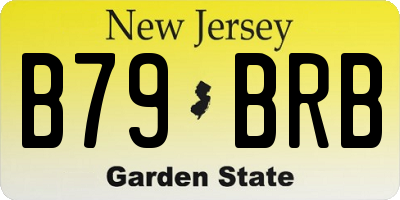 NJ license plate B79BRB