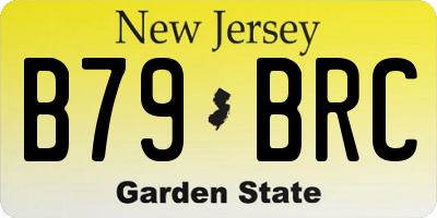 NJ license plate B79BRC