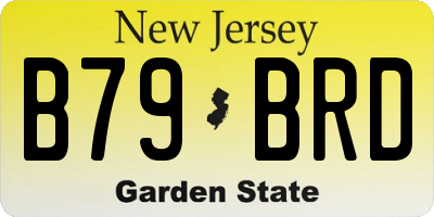 NJ license plate B79BRD