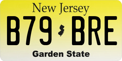 NJ license plate B79BRE