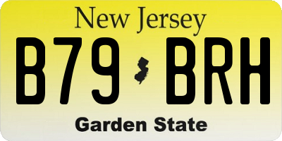 NJ license plate B79BRH
