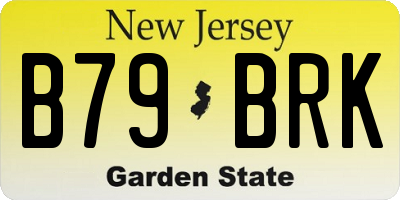 NJ license plate B79BRK