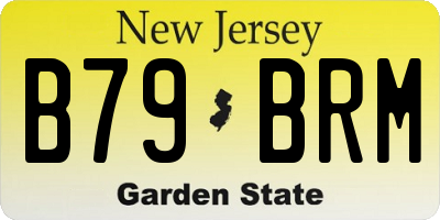NJ license plate B79BRM