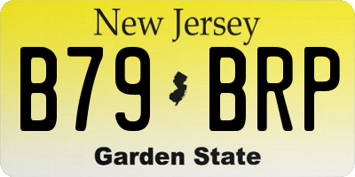 NJ license plate B79BRP