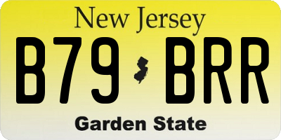 NJ license plate B79BRR