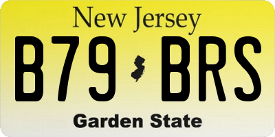 NJ license plate B79BRS