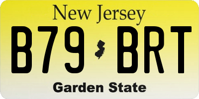 NJ license plate B79BRT