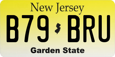 NJ license plate B79BRU