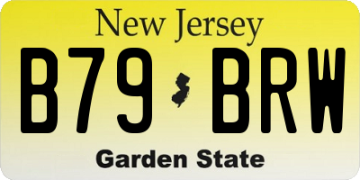 NJ license plate B79BRW