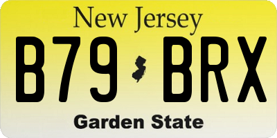 NJ license plate B79BRX