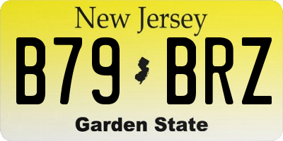 NJ license plate B79BRZ