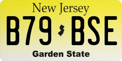 NJ license plate B79BSE