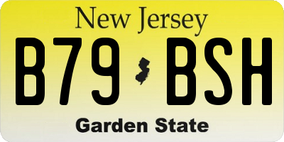 NJ license plate B79BSH