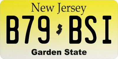 NJ license plate B79BSI