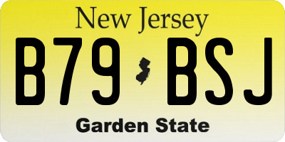 NJ license plate B79BSJ