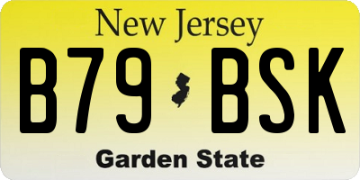 NJ license plate B79BSK