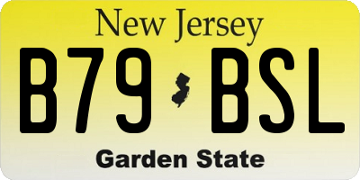 NJ license plate B79BSL